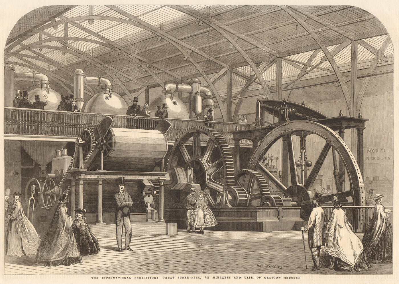 The International Exhibition: great sugar-mill, by Mirlees & Tait, Glasgow 1862